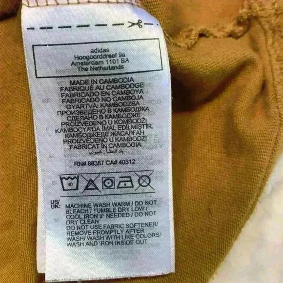 Adidas tan tie dye shirt sz 2xl casual 90s y2k unique colorful comfy *washwear - Picture 6 of 7